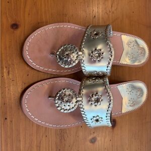 Jack Rogers Gold and Tan Sandals